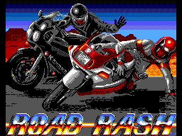Road Rash title screen for Sega Master System